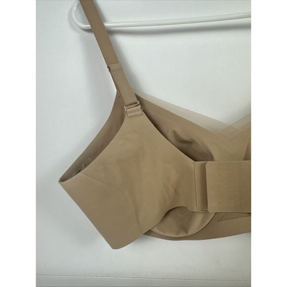 Honeylove Bra Crossover V Neck Nude Wireless w/ Removal Pads 2X 42C/D - Picture 6 of 12